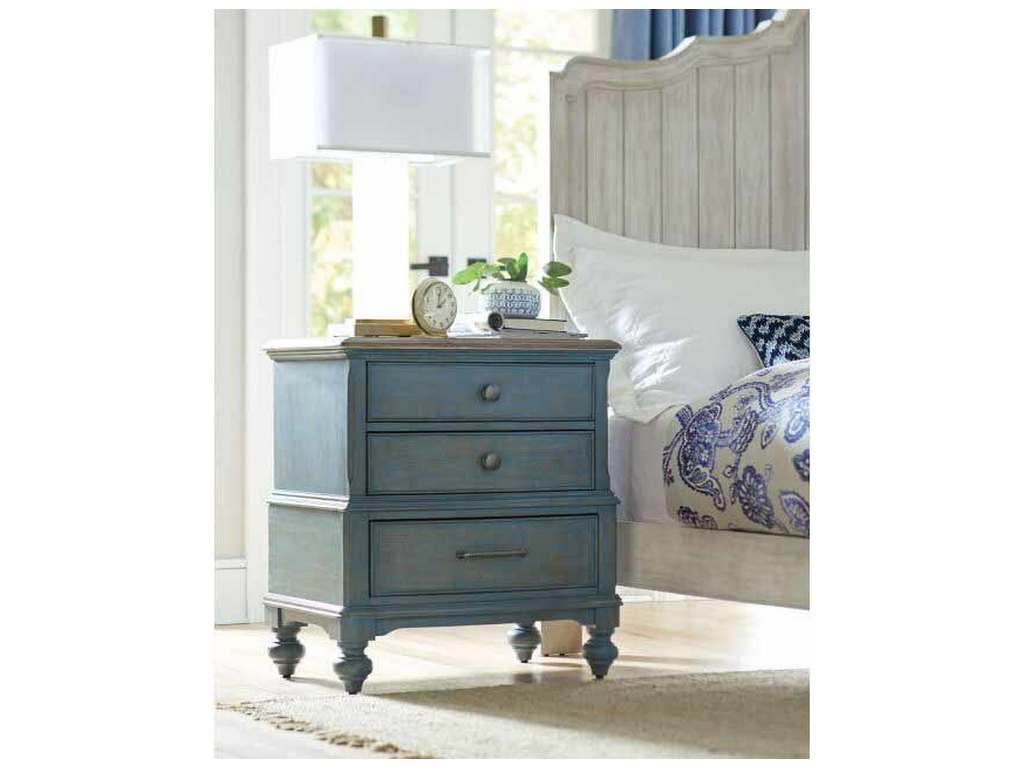 American Drew 750-420B Litchfield Moray Nightstand Blue American Drew 750-420B Litchfield Moray Nightstand Blue