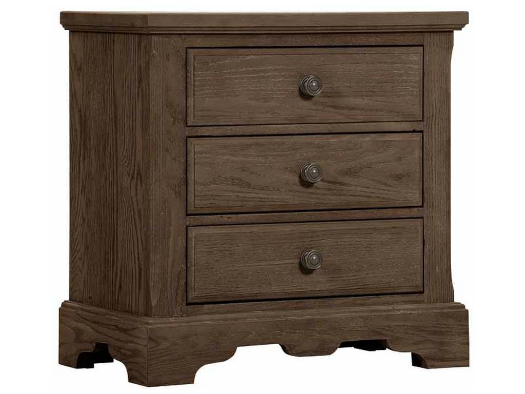 Artisan and Post 112-227 Heritage Night Stand 3 Drawer Cobblestone Oak