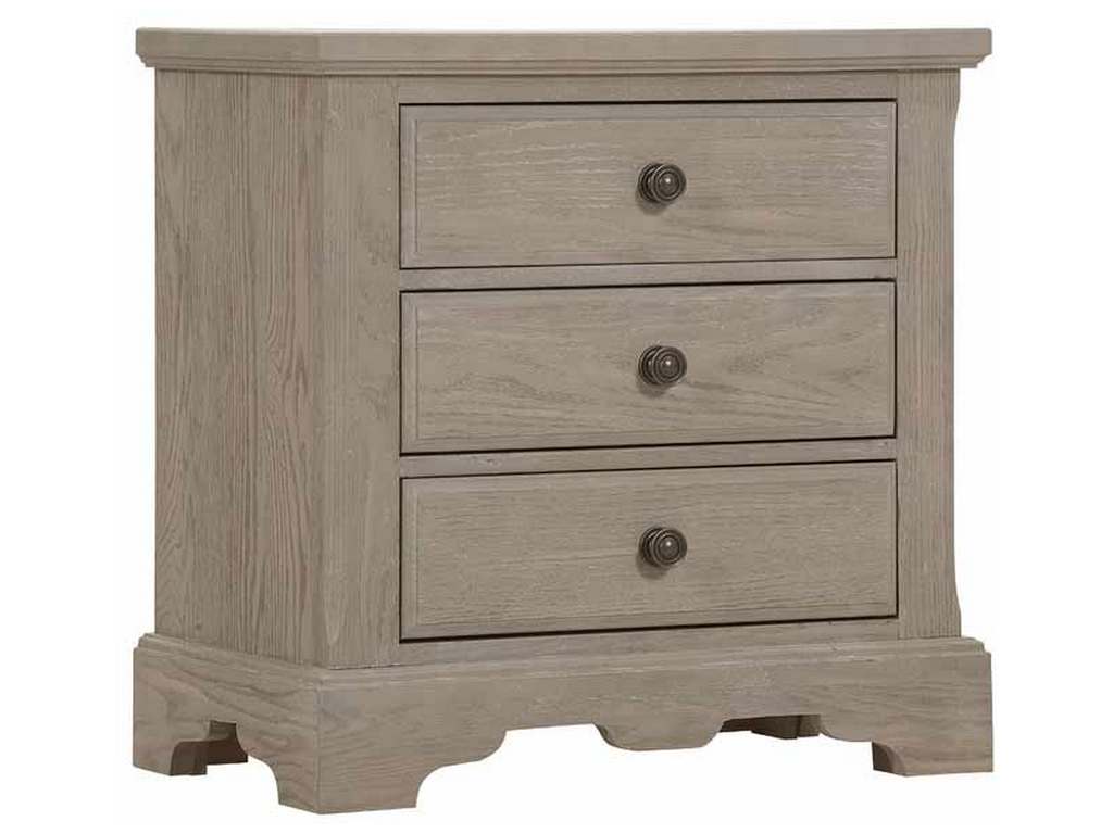 Artisan and Post 114-227 Heritage Night Stand 3 Drawer Greystone