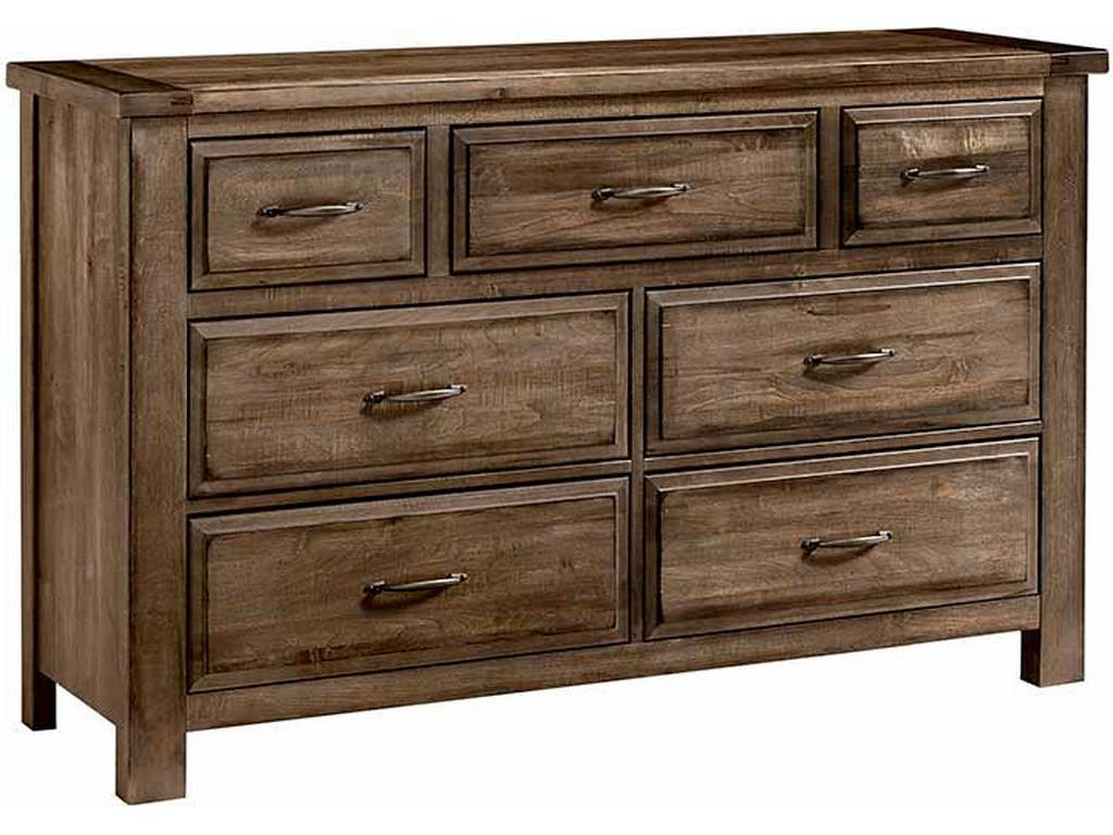 Artisan and Post 117-003 Maple Road Triple Dresser 7 Drawers Maple Syrup