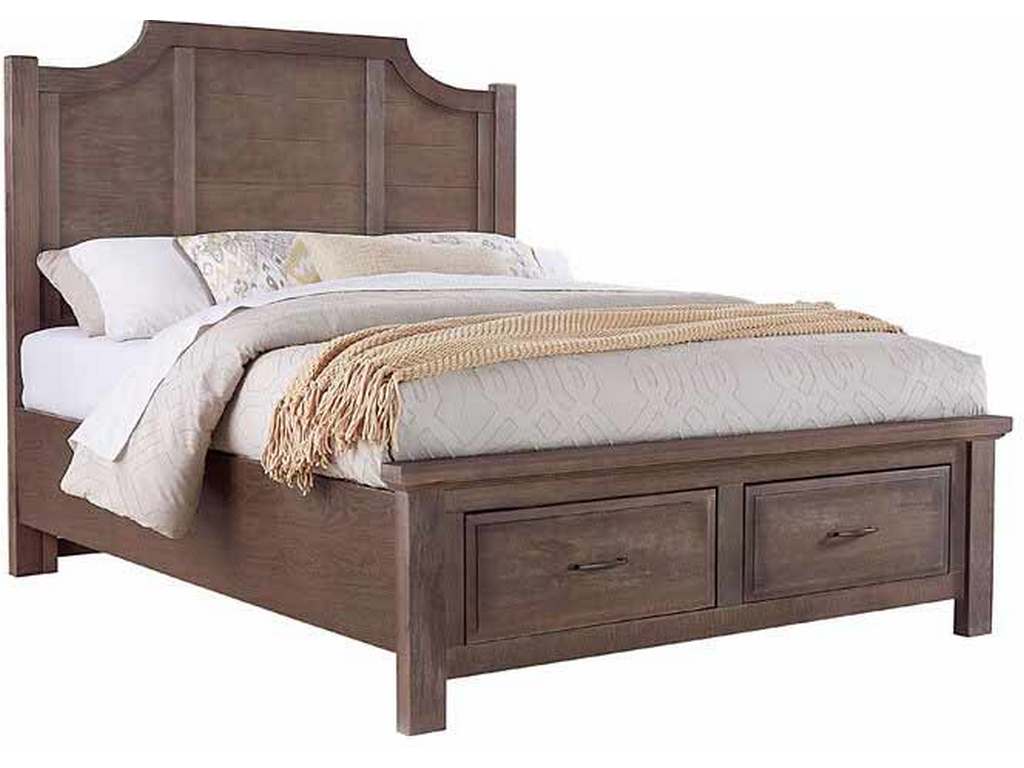 Artisan and Post 117-667-066B-502-666 Maple Road King Scalloped Storage Bed Maple Syrup