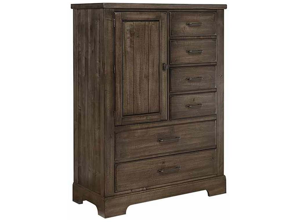 Artisan and Post 170-117 Cool Rustic Standing Chest 6 Drawers with 1 Door Mink