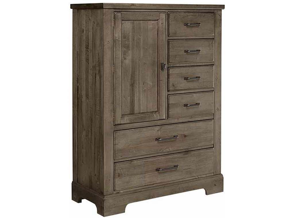 Artisan and Post 172-117 Cool Rustic Standing Chest 6 Drawers with 1 Door Stone Grey