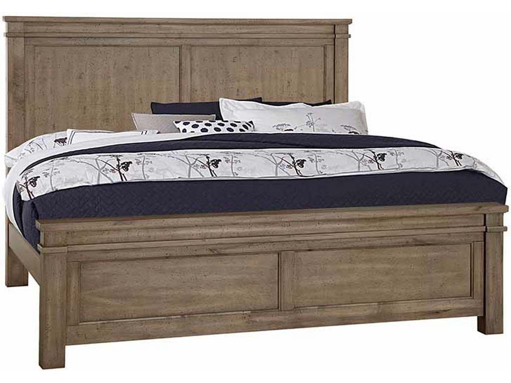 Artisan and Post 172-661-166-933-MS2 Cool Rustic King Mansion Bed Stone Grey