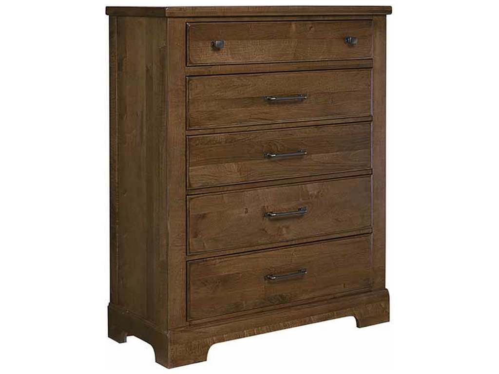 Artisan and Post 174-115 Cool Rustic Chest 5 Drawers Amber
