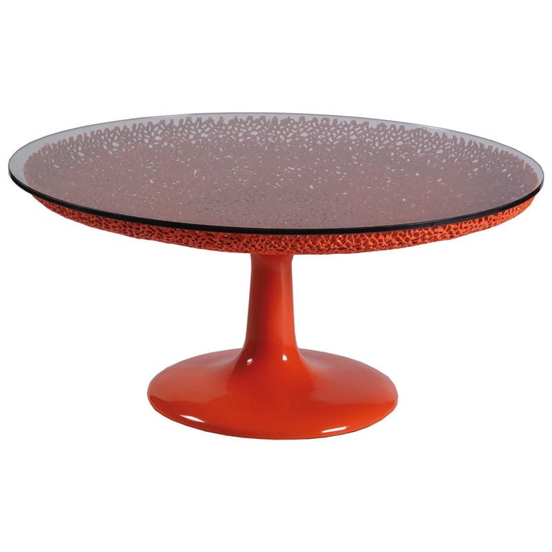Artistica Home 2073-943C Seascape Round Orange Cocktail Table