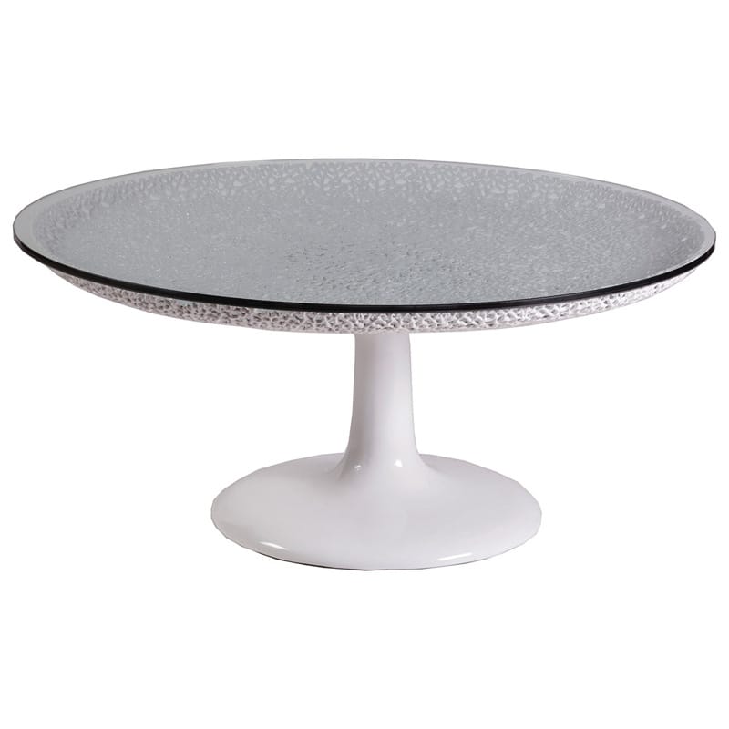 Artistica Home 2074-943C Seascape Round White Cocktail Table