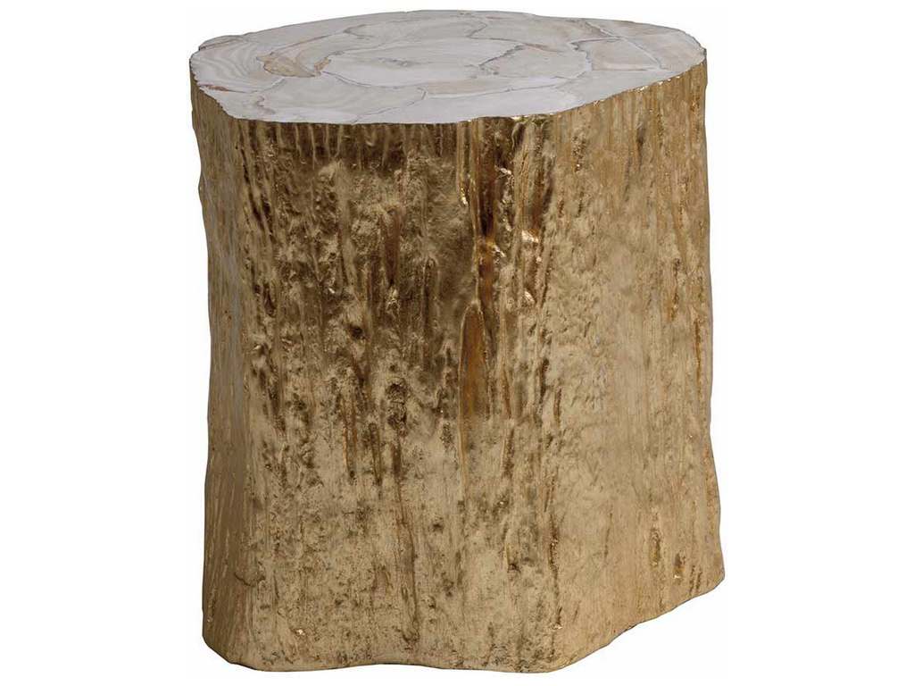 Artistica Home 2036-950 Signature Designs Trunk Segment Spot Table Gold Leaf