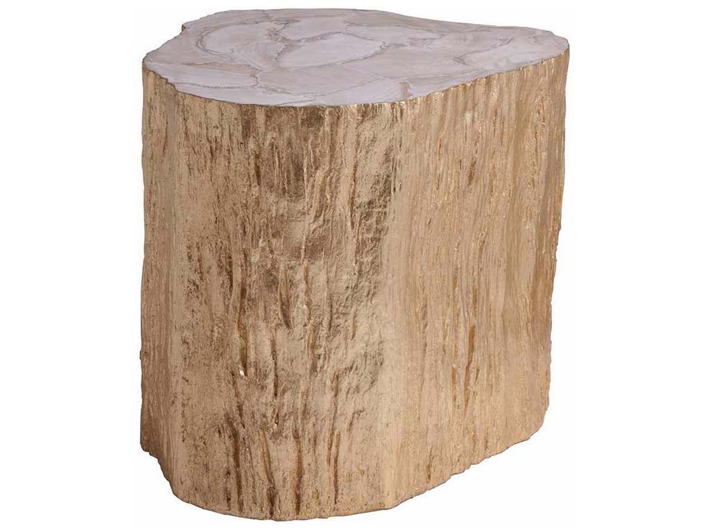 Artistica Home 2036-952 Signature Designs Trunk Segment Side Table Gold Leaf