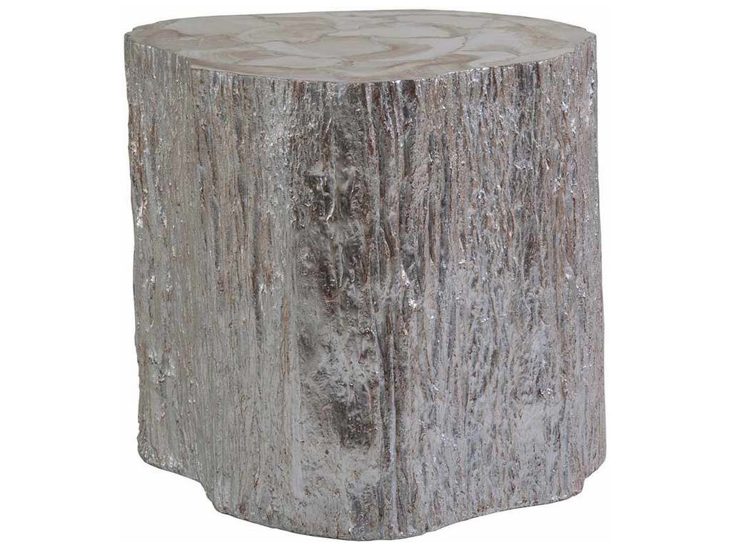 Artistica Home 2037-952 Signature Designs Trunk Segment Side Table Silver Leaf