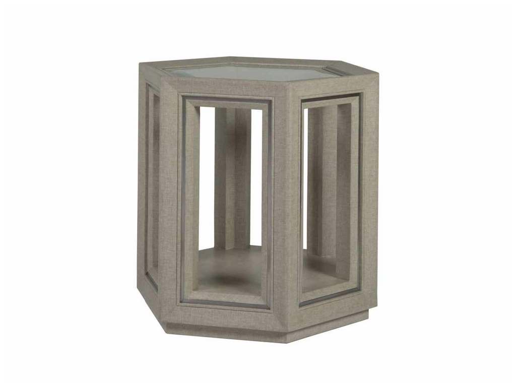 Artistica Home 2141-952 Signature Designs Zeitgeist Linen Hexagonal End Table