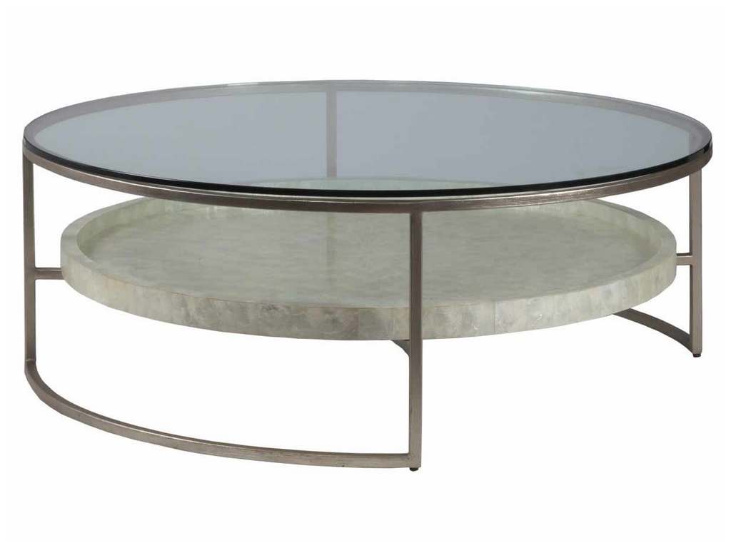 Artistica Home 2156-941C Signature Designs Cumulus Capiz Large Round Cocktail Table