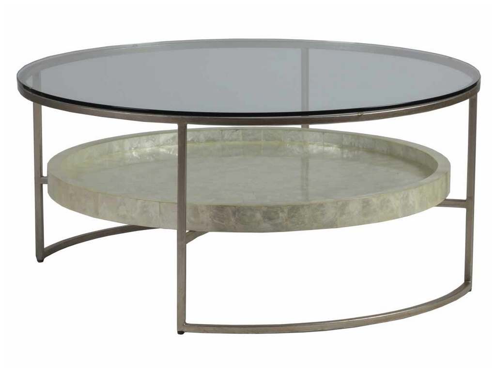 Artistica Home 2156-943C Signature Designs Cumulus Capiz Round Cocktail Table