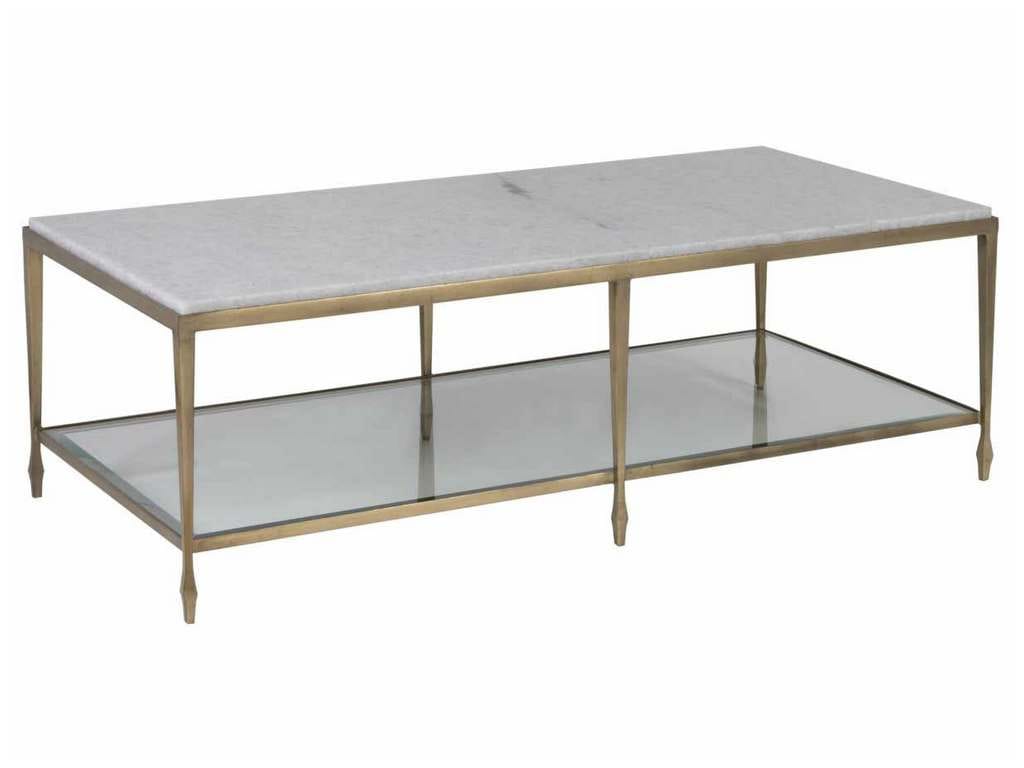 Artistica Home 2214-945 Signature Designs Sashay Gold Rectangular Cocktail Table
