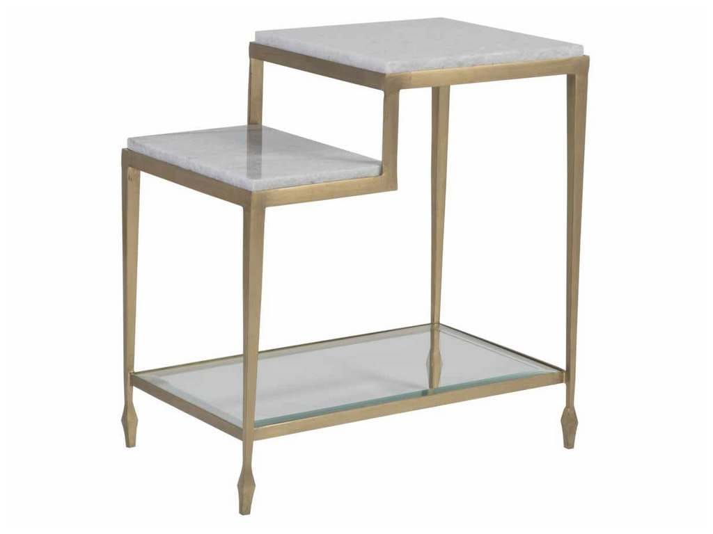 Artistica Home 2214-955 Signature Designs Sashay Gold Rectangular End Table