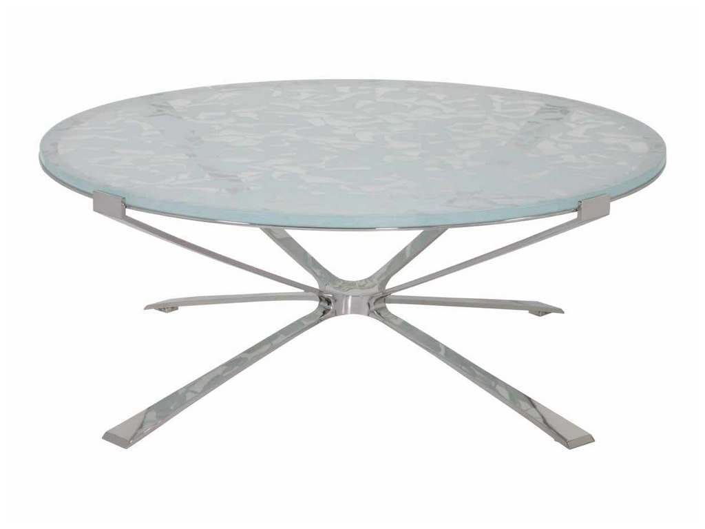 Artistica Home 2301-943C Signature Designs Snowscape Round Cocktail Table