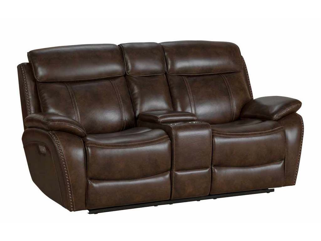 BarcaLounger 24PH-3703-3713-86  Sandover Power Recline Loveseat Tri Tone Chocolate