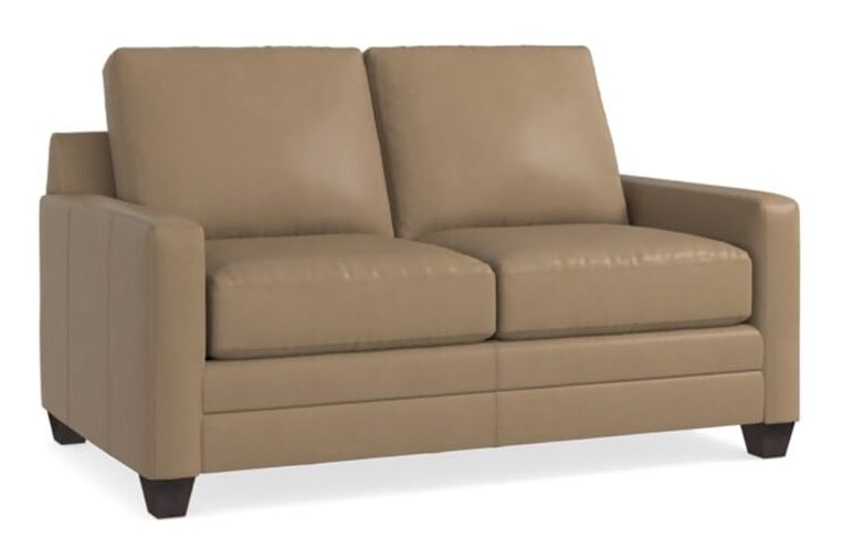 Bassett 3885-42L Carolina Leather Thin Track Arm Loveseat Bassett 3885-42L Carolina Leather Thin Track Arm Loveseat