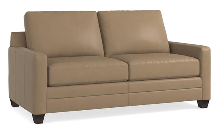 Bassett 3885-52L Carolina Leather Thin Track Arm Studio Sofa Bassett 3885-52L Carolina Leather Thin Track Arm Studio Sofa