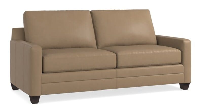 Bassett 3885-62L Carolina Leather Thin Track Arm Sofa Bassett 3885-62L Carolina Leather Thin Track Arm Sofa