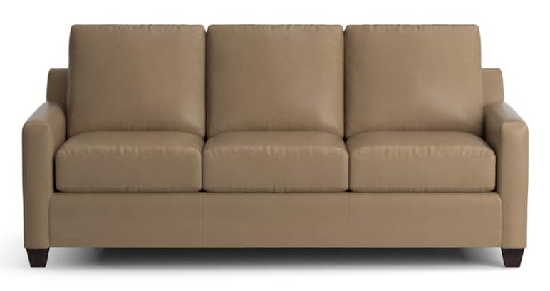 Bassett 3885-72L Carolina Leather Thin Track Arm Sofa