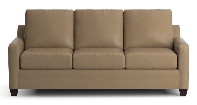 Bassett 3885-7QL Carolina Leather Thin Track Arm Queen Sleeper