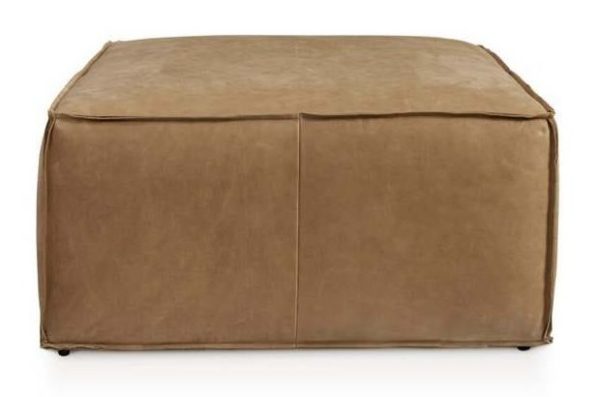 Bassett 1408-4040L  Rhonda Leather Square Ottoman