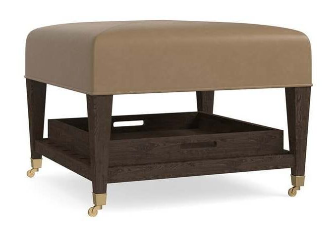 Bassett 1510-2525L Kara Small Leather Ottoman Bassett 1510-2525L Kara Small Leather Ottoman