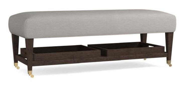 Bassett 1510-6020  Kenly Bench With Trays