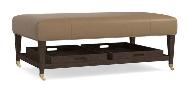 Bassett 1510-5030L Kara Large Leather Ottoman Bassett 1510-5030L Kara Large Leather Ottoman