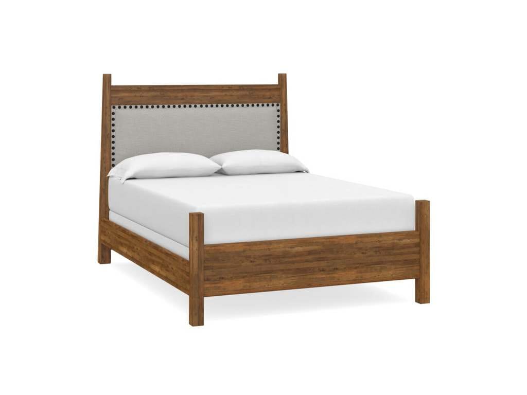 Bassett 2015-K166F Heritage Maple Upholstered Panel Bed King