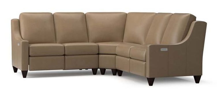 Bassett M000-CUSTOM Benchmade Motion Reclining Leather L Sectional