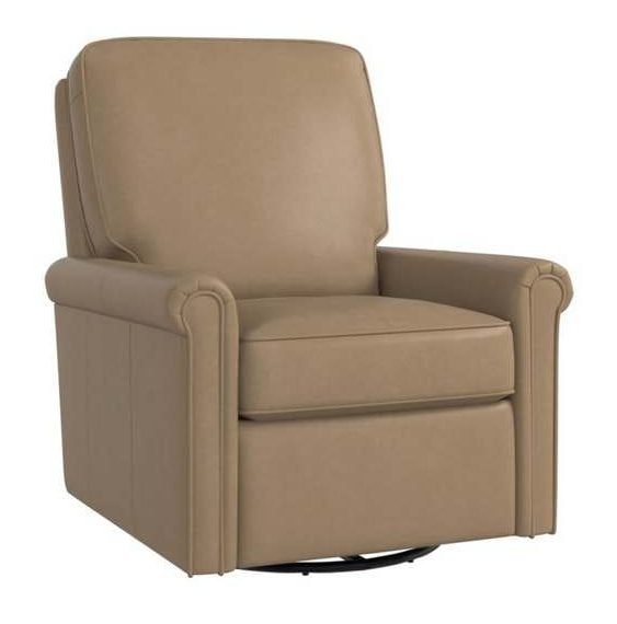 Bassett 1124-09L  Thompson Leather Swivel Glider