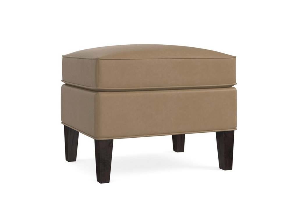 Bassett 1951-01L Kent Leather Ottoman Bassett 1951-01L Kent Leather Ottoman