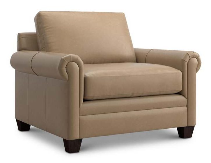 Bassett 3887-18L Carolina Leather Panel Arm Chair and a Half Bassett 3887-18L Carolina Leather Panel Arm Chair and a Half