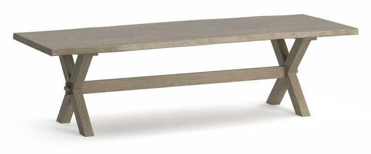 Bassett 4121-0842XLE Crossbuck Oak Live Edge Dining Table Bassett 4121-0842XLE Crossbuck Oak Live Edge Dining Table