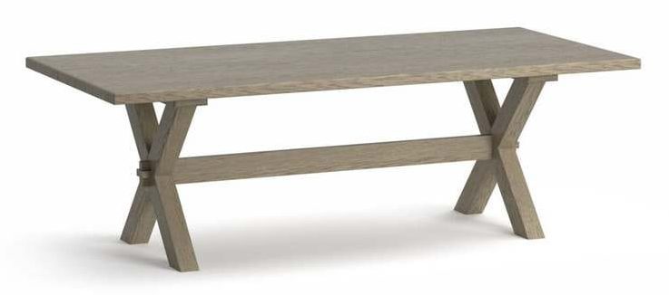 Bassett 4121-9042X Crossbuck Oak Dining Table