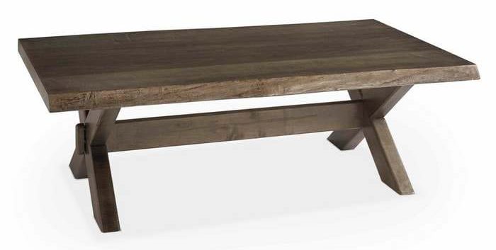 Bassett 6015-0613XLE Crossbuck Maple Live Edge Cocktail