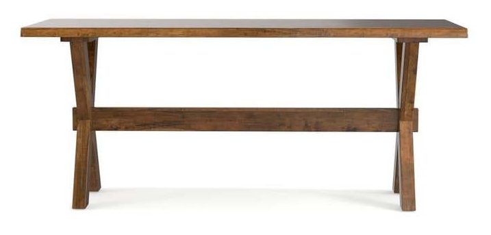 Bassett 6015-7024XLE Crossbuck Maple 70 inch Live Edge Desk