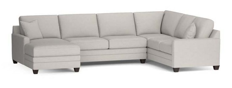 Bassett 3885-USECTR  Carolina Thin Track Arm U Shaped Sectional