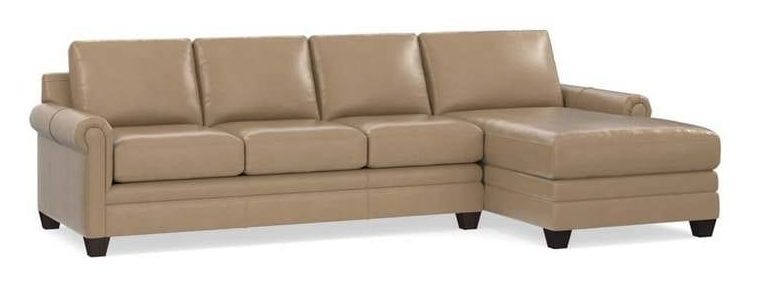 Bassett 3887-RCSECTLL Carolina Leather Right Chaise Sectional Bassett 3887-RCSECTLL Carolina Leather Right Chaise Sectional