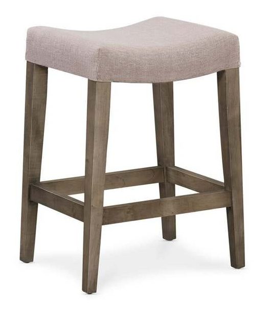 Bassett 4021-0188F Vail Maple Fabric Saddle Stool