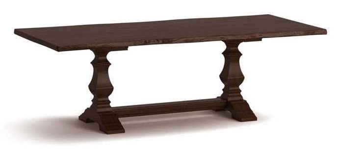Bassett 4021-9042HLE Harvest Maple Live Edge Dining Table