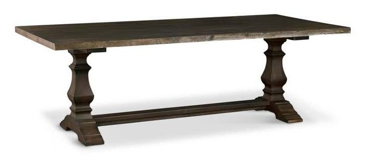 Bassett 4121-9042HLE Harvest Oak Live Edge Dining Table