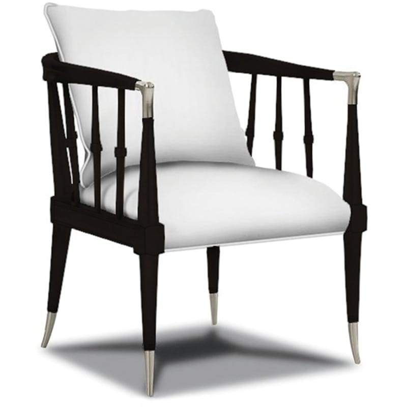 Caracole uph-chawoo-54L Black Beauty Leather Chair Caracole uph-chawoo-54L Black Beauty Leather Chair