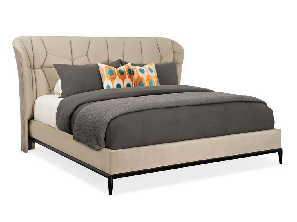 Caracole M103-419-101 Modern Edge Vector Upholstered Queen Bed