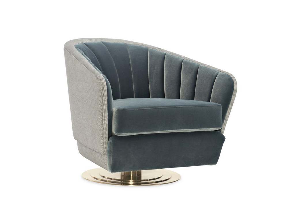Caracole M100-419-033-A Modern Edge Concentric Swivel Chair Accent Chair