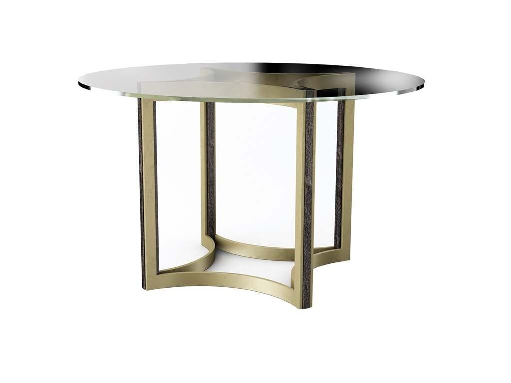 Caracole M112-019-2011 Modern Remix Glass Top Dining Table 48 inch