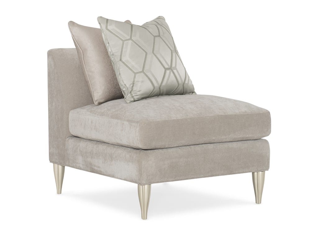 Caracole UPH-019-AC1-B Caracole Classic Fret Knot Armless Chair Sectional