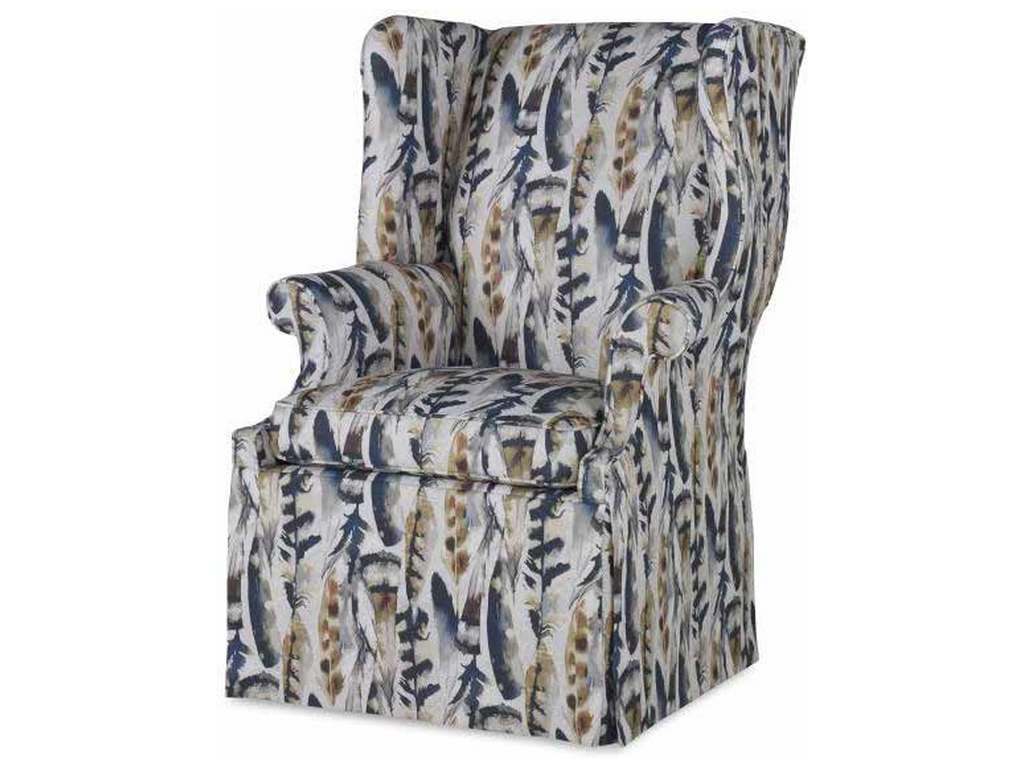Century 11-1050SK Leo Skirted Wing Chair